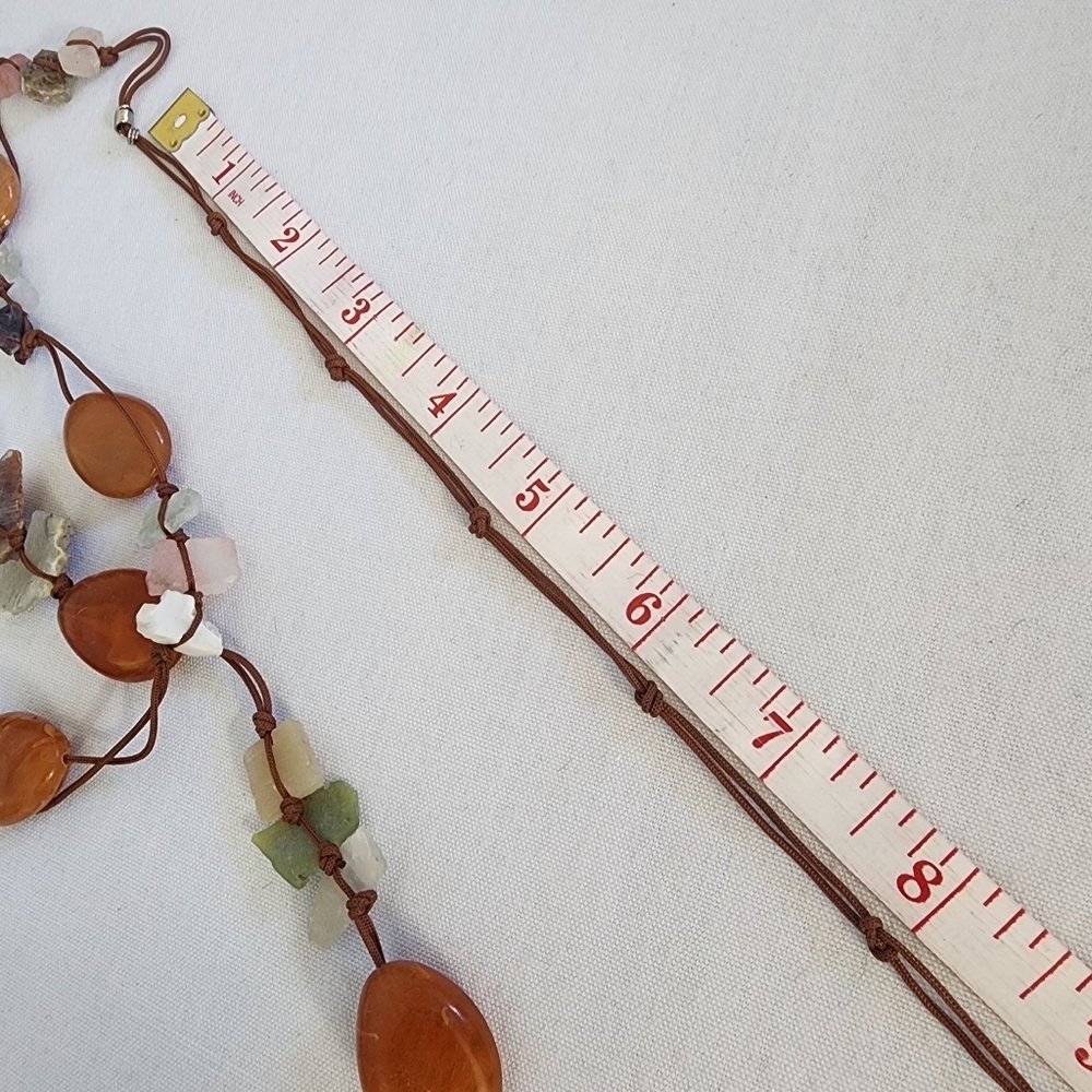 Natural Stone and Raw Crystal String Waist Chain Belt or Necklace - Picture 10 of 10